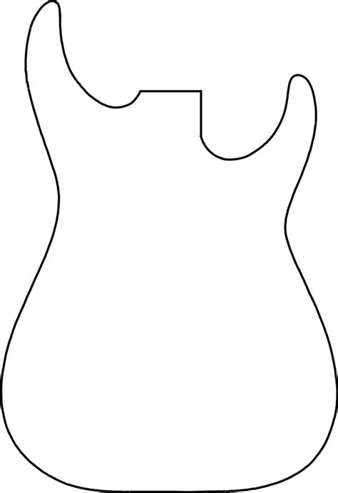 Guitar Cut Out Template