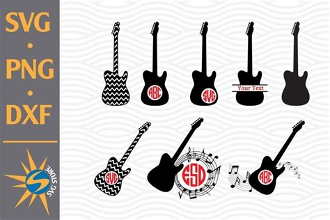 Download Guitar Circle Monogram Files DXF Files