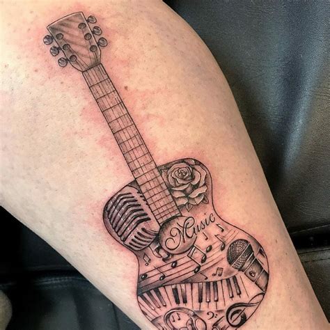 Guitar neck Guitar tattoo design, Music tattoo designs