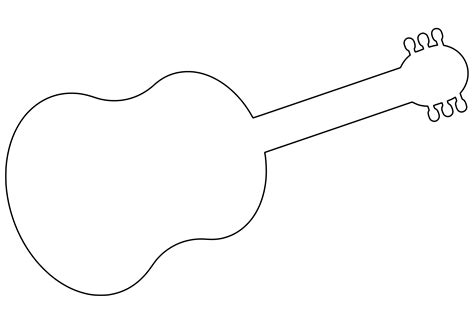 Download Guitar Outline For Crafts