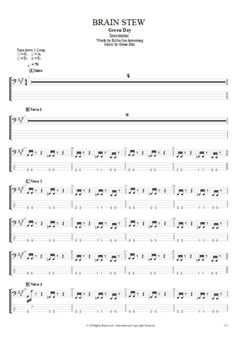 Master the Sounds of Green Day's Brain Stew with Guitar Tabs
