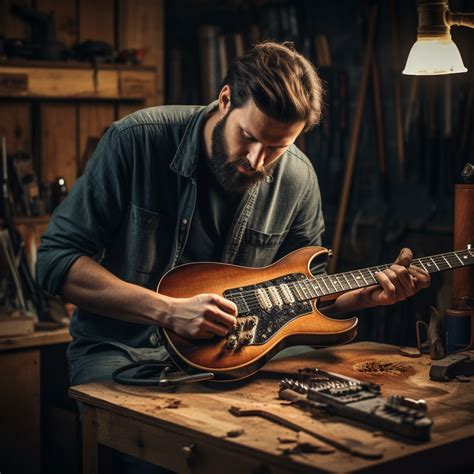 Guitar Tech Repairing Guitar