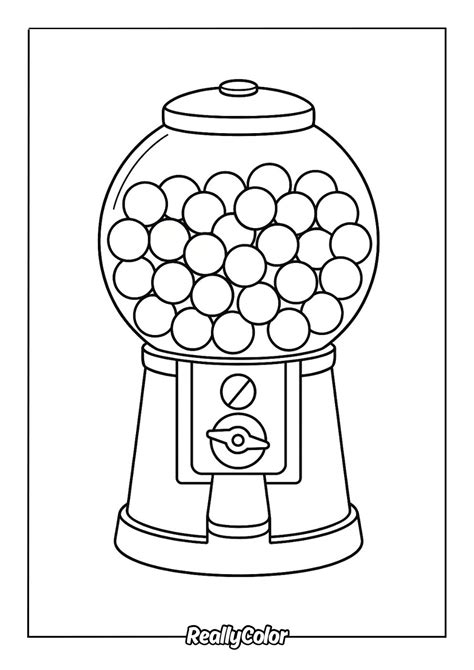Gumball Machine Coloring Page