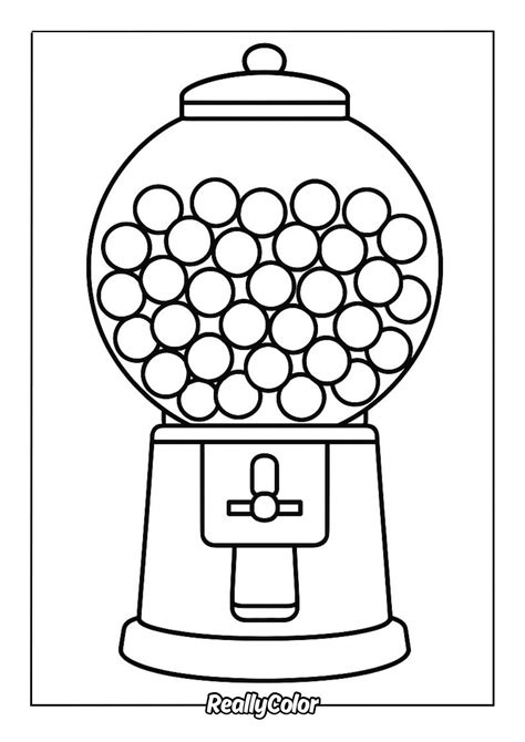 Gumball Machine Coloring Pages