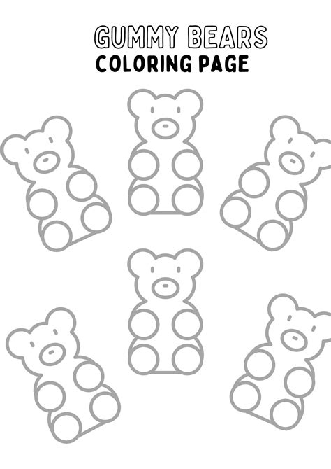 Gummy Bear Color Page