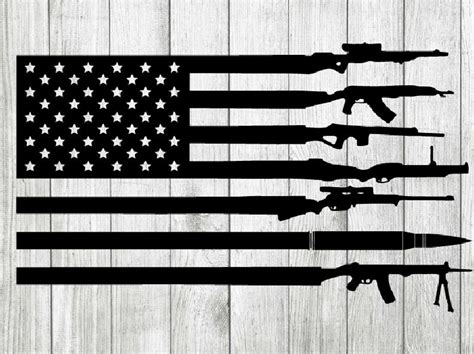 Unleash Your Patriotic Spirit with Incredible Gun Flag SVG Free: Get Them Now!
