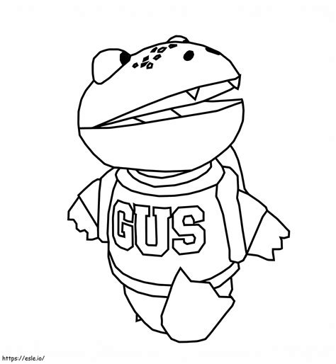 Gus The Gummy Gator Coloring Pages