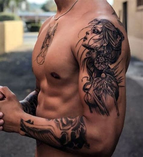 Guy Shoulder Tattoo Designs