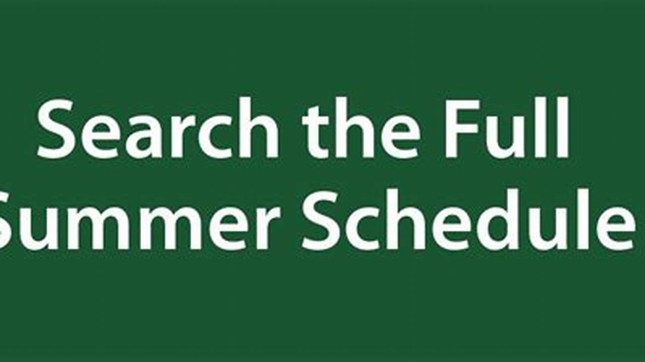 Gwc Summer 2025 Class Schedule