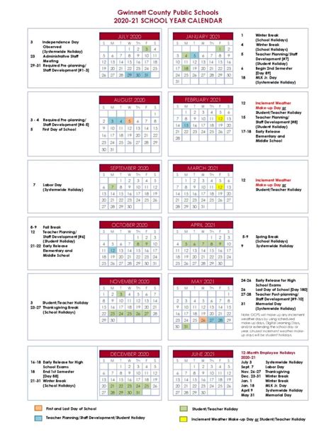 County School Calendar 201920 Free Calendar Template