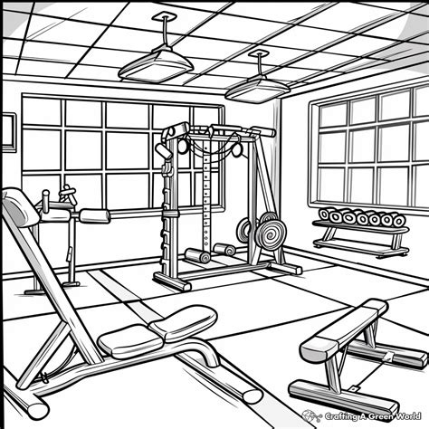 Gym Coloring Pages
