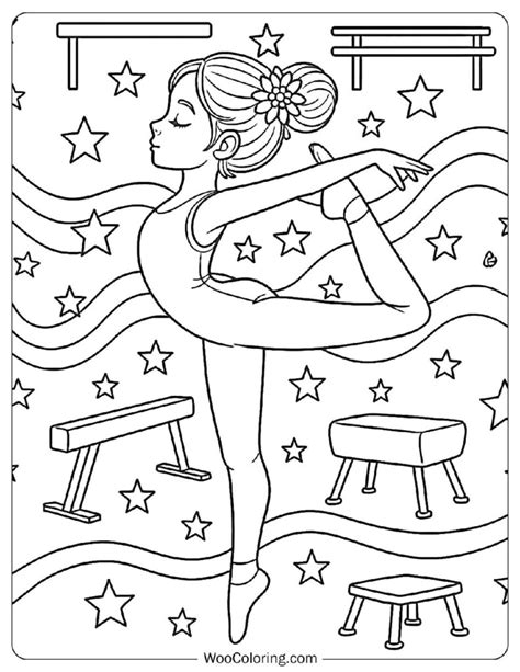 Gymnastics Color Pages