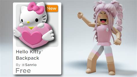 HOW TO GET HELLO KITTY BACKPACK FREE in Roblox - YouTube