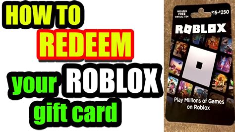 How To Use Your Roblox Gift Card! - Youtube
