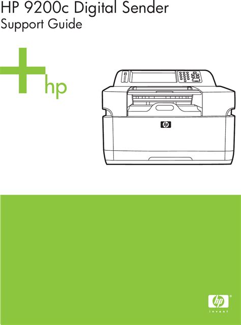 HP 9200c Digital Sender Driver Installation Guide