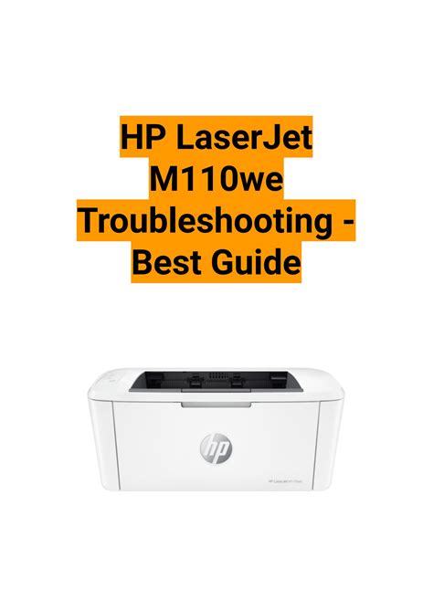 HP LaserJet M110we Printer Driver: Installation and Troubleshooting Guide