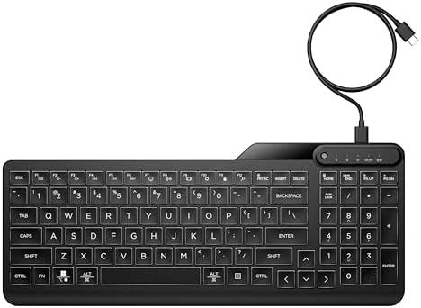 HP 400 Wired Backlit Keyboard