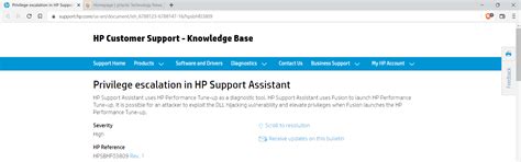 HP Support Assistant vulnerability