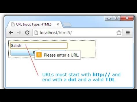 HTML5 : URL INPUT