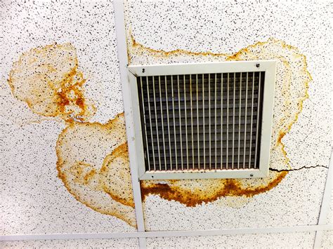 HVAC system with visible damage
