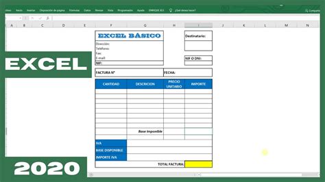 Hacer Factura Con Excel Crear una factura con Excel, en pocos pasos - YouTube