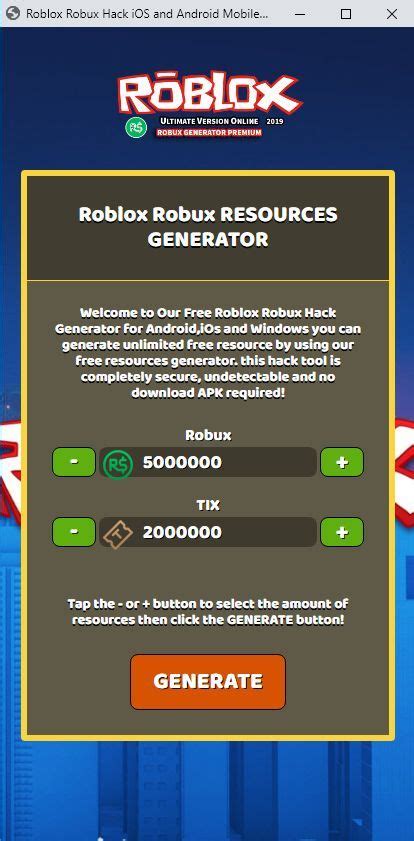 Hack Roblox Tix Robux Generator Get infinite Robux for Roblox