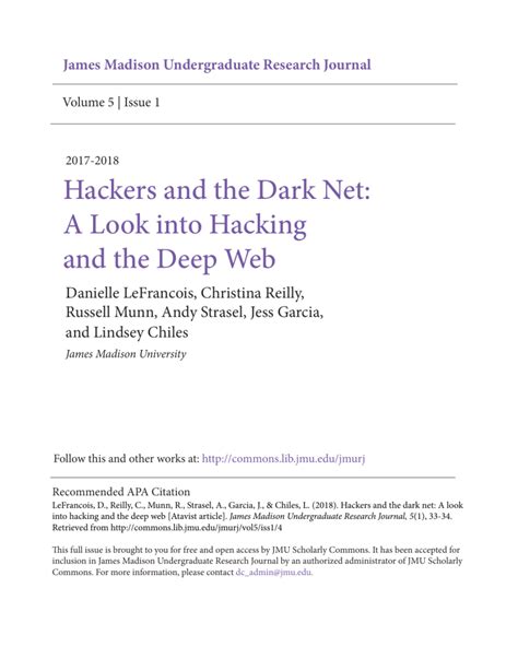 Hackers and the Dark Net: A Look into Hacking and the Deep Web