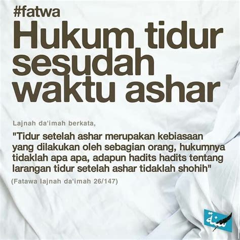 Hadits Tidur Setelah Ashar