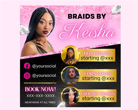 Hair Braiding Flyer Templates