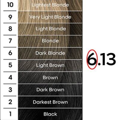 Hair Color Chart 1 10