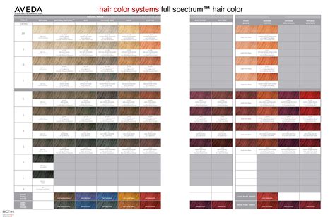 Hair Color Chart Aveda