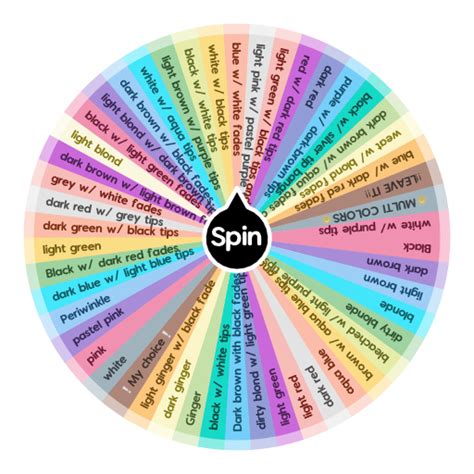 Hair Color Generator Wheel Random