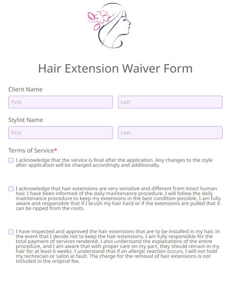 Hair Extension Client Waiver