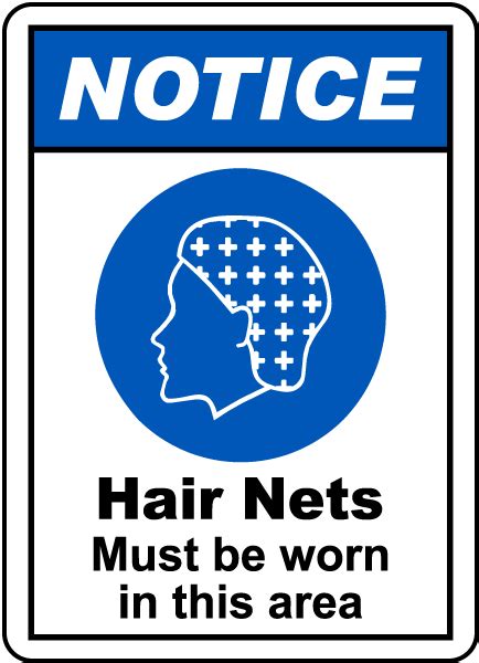 Hair Net Safety Signs