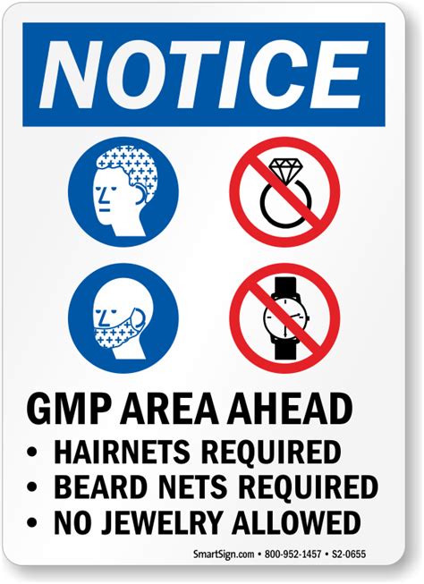 Hair Nets Required Signs