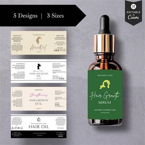Hair Product Label Templates