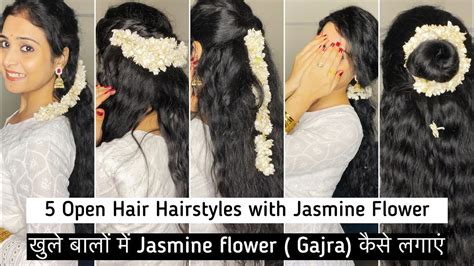 Hair Style With Jasmine Flower
