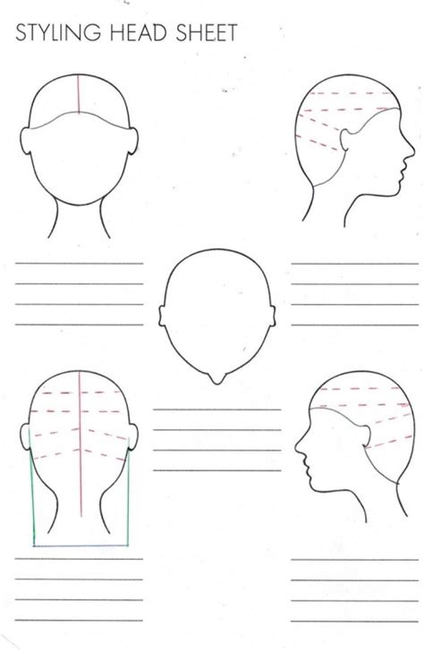 Hair Styling Head Sheets