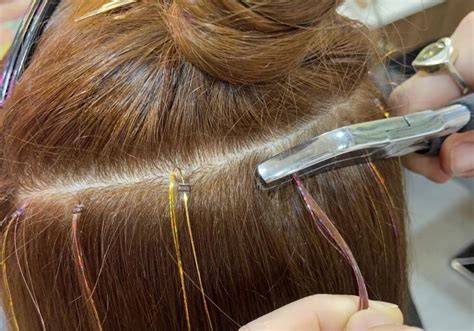 Hair Tinsel Application Process