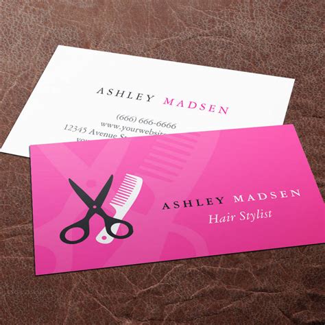 Hairdresser Business Card Template Instant Download Etsy