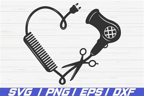 Hairdresser Heart SVG Cut File