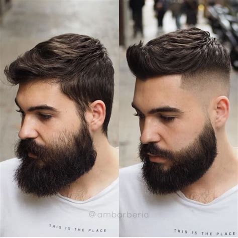 Hairstyle With Beard For Round Face