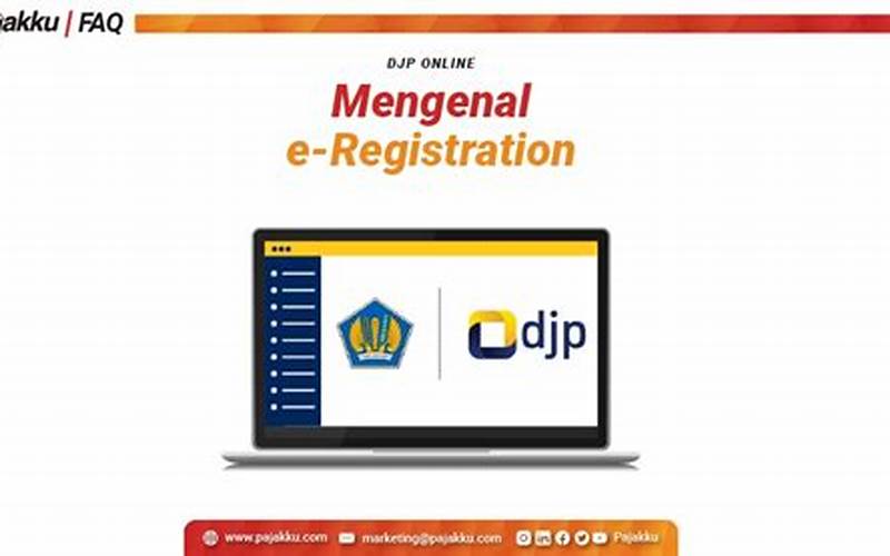 Halaman Utama E-Registration Djp