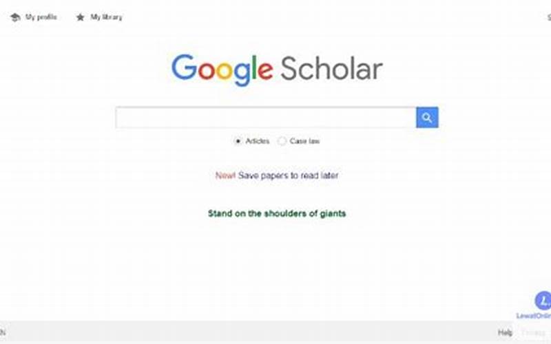 Halaman Utama Google Scholar