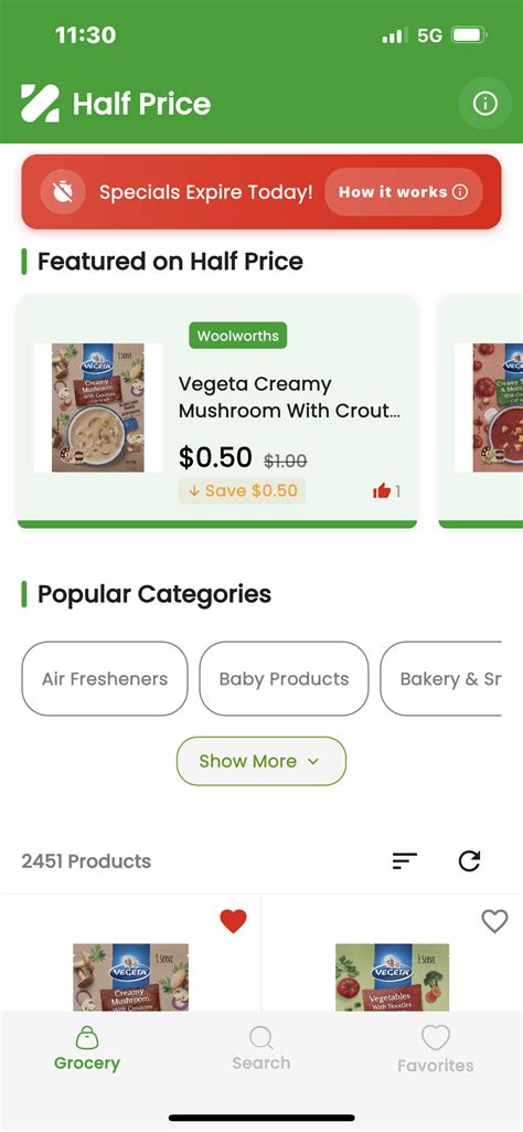 Half Price Groceries App