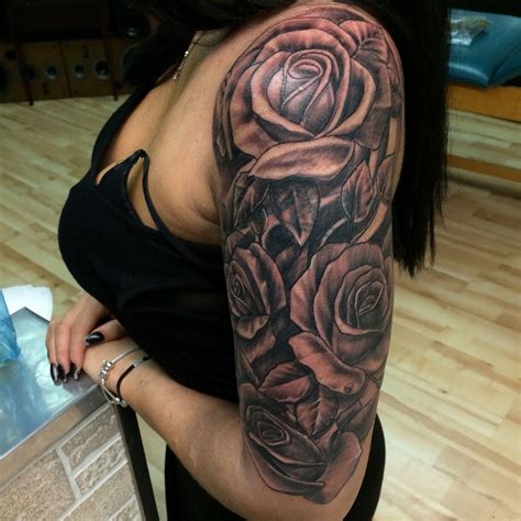 Pin by Christina Hudak on Tattoos Rose tattoo sleeve