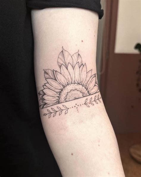 Half Sunflower Tattoo