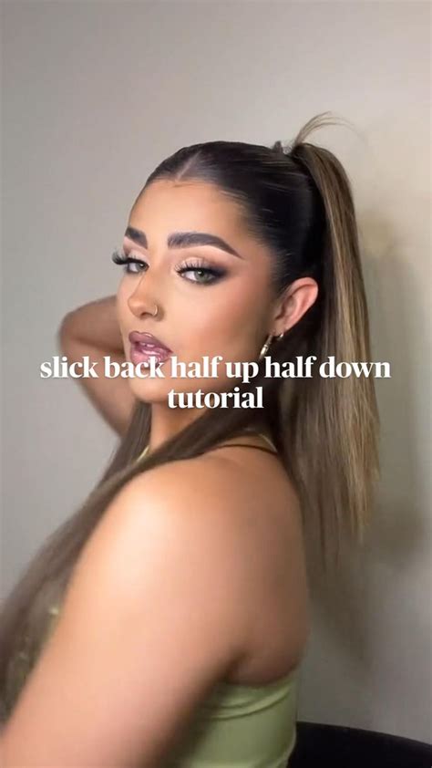 Half-Up Half-Down Slicked Back