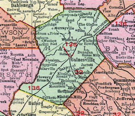 Hall County Georgia Map