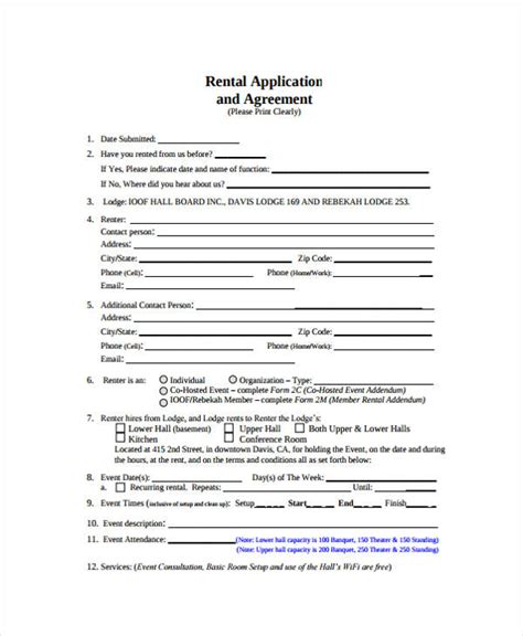 Awesome Hall Rental Agreement Template in 2021 Room rental agreement